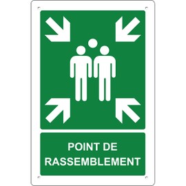 pubblimania Sammelpunkt Aluminium Metal Safety Sign 3mm Thick (Cm 20x30) (Collecting Point) (1 Collecting Point)