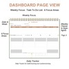 Weekly Productivity Planner - 8.5" x 11" Dashboard Desk Notepad