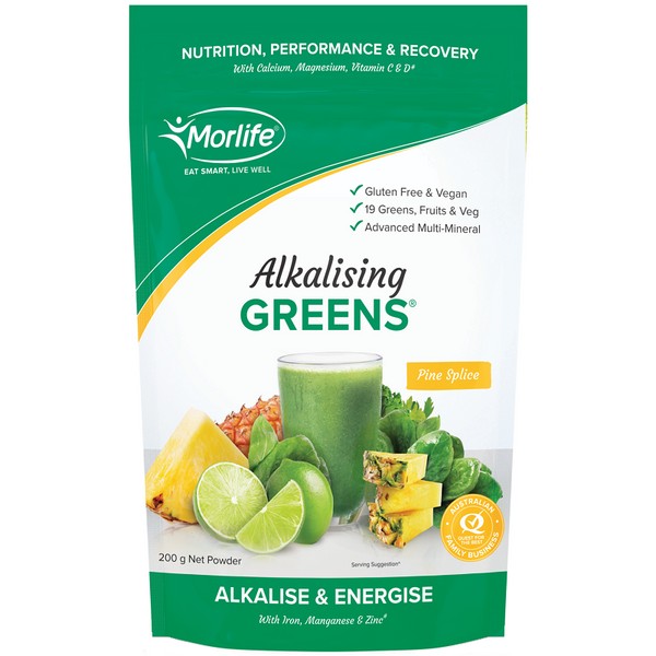 Morlife Alkalising Greens 200g - Pine Splice - Discontinued Brand