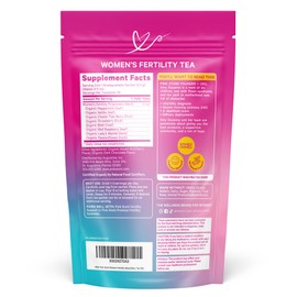 Pink Stork Organic Fertility Tea for Women with Chaste Tree Berries (Vitex) to Support Conception for Her - Hormone Balance with Mint and Red Raspberry Leaf, 15 Sachets