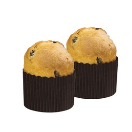 DECORA, 0320168 12 Panettone Moulds 100 g of Pure Cellulose Hardpaper, Heat Resistant up to 200 °C, Ideal for Making a Panettone at Home, Made in Italy