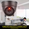 GOMETY Dummy Camera, Dome Surveillance Camera with Red Flashing LED