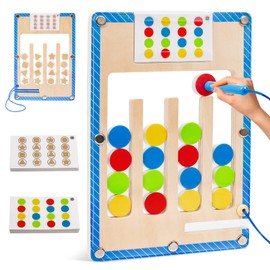 XIAPIA Montessori Toy from 3 4 5 Years, Children's Travel Game Magnetic Game Puzzle Activity Car Ride Plane Children's Toy, Gift for Boys Girls for Birthday, Christmas, New Year