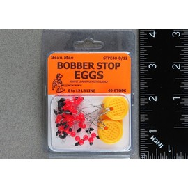 Beau Mac Bobber Stop Eggs Rubber with Beads, Multi, 8 to 12 lb (STPE40-8/12)