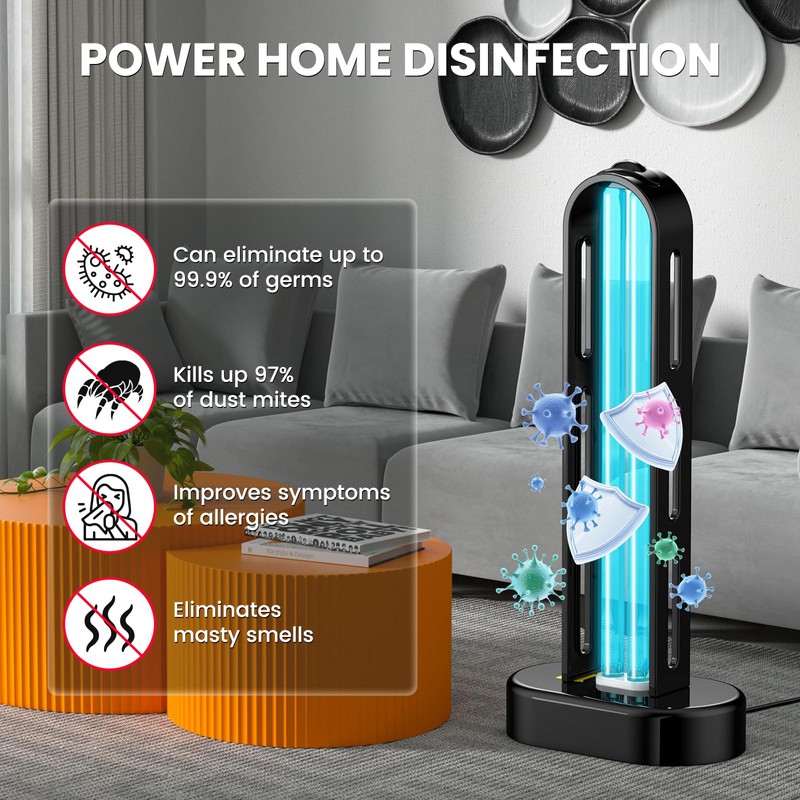 ZETAWALE UV Light Sanitizer, Ultraviolet Lamp with Remote Control for