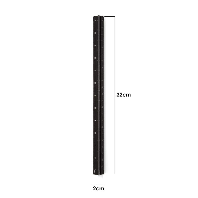 Cyleibe Architectural Ruler Aluminum Triangle Metric 1:20 1:25 1:50 1:75