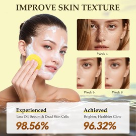 AAGJ AAGJ Turmeric Cleansing Pad,Turmeric Exfoliating Face Scrub Pads, Remove Excess Keratin, Smooth Skin, Deep Cleansing Turmeric Pad for All Skin Types, 55 Pads