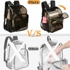 KUI WAN Clear Backpack, Extra Large Transparent Bookbag for School
