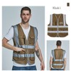 High visibility reflective safety vest multi pockets Hi-vis vest workwear