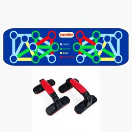 Lvpradior Push Up Board, Multi-function Home Gym Equipment, Portable Pushup Stands Exercise Board for Effectively Exercise the Muscle of the Upper Body Shoulders,Chest,Back and Triceps (Red)
