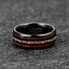 TUNGSTORY Black Tungsten Carbide Engagement Ring for Men 8mm Hawaiian