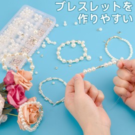 pearl beads for bracelet making,4/6/8/10/12mm pearl beads kit,craft loose pearls with holes for jewelry making,star,love beads,round beads for making bracelet necklace earrings