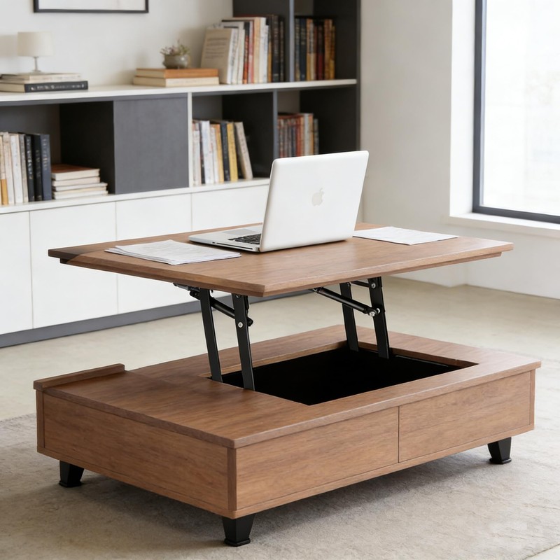 Oungy 4 PCS Folding Lift up Top Coffee Table Lifting