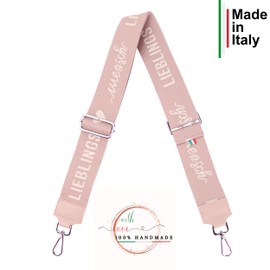 MIRROSI® Women's Bum Bag, Genuine Leather, Made in Italy, Shoulder Bag, Chest Bag, Crossbody Bag (1 Bag & 2 Straps), Pink (Darling Pink), bohemian