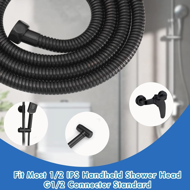 RUMOSE 70 inches Shower Hose Extra Long Stainless Steel Shower