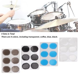 MUNEFE 4 Sets Drum Dampeners, Drum Gel Set, Drum Tone Control Pad, Suitable for Providing Precise Control Of Drum Sounds