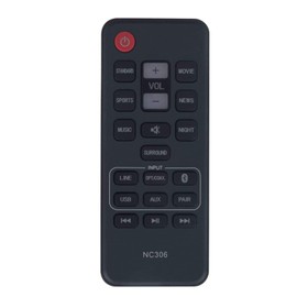 Beyution Replacement ​NC306 NC306UH Remote Control fit for Sanyo Sound Bar System FWSB415E-A FWSB415E A FWSB426F FWSB426FA NC302UH NC300 NC300UH FWSB405F FWSB405FS