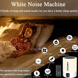 Night Light Bluetooth Speaker, White Noise Machine, Touch Bedside Lamp with Alarm Clock for Kids, Multi-Color Bedroom Table Lamp gifts for her him Gifts for Teenage Girls Boys Teens Women Boyfriend