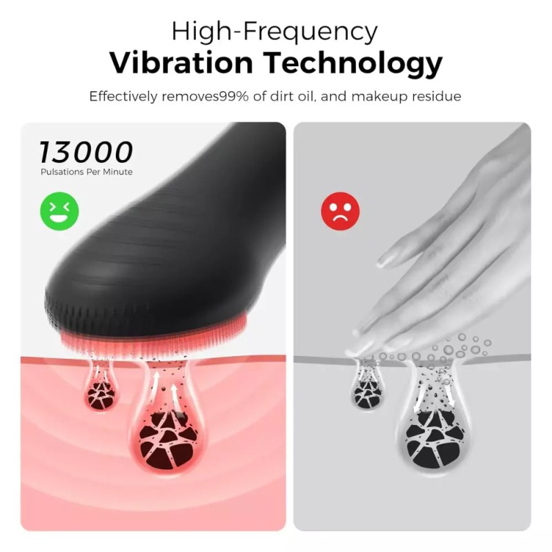 Face Scrubber 페이스 스크러버 페이셜 클렌징 브러시 - 4개의 LED