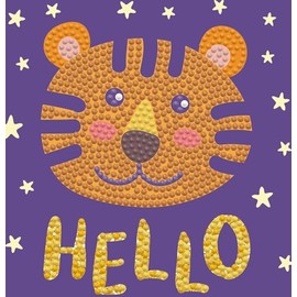 DIAMOND DOTZ Box 2592833 Original 5D Diamond Painting Box Set, Hello Tiger, DIY Diamond Painting Kit with Motif Box and Rhinestones for Children from 6 Years, Beginners