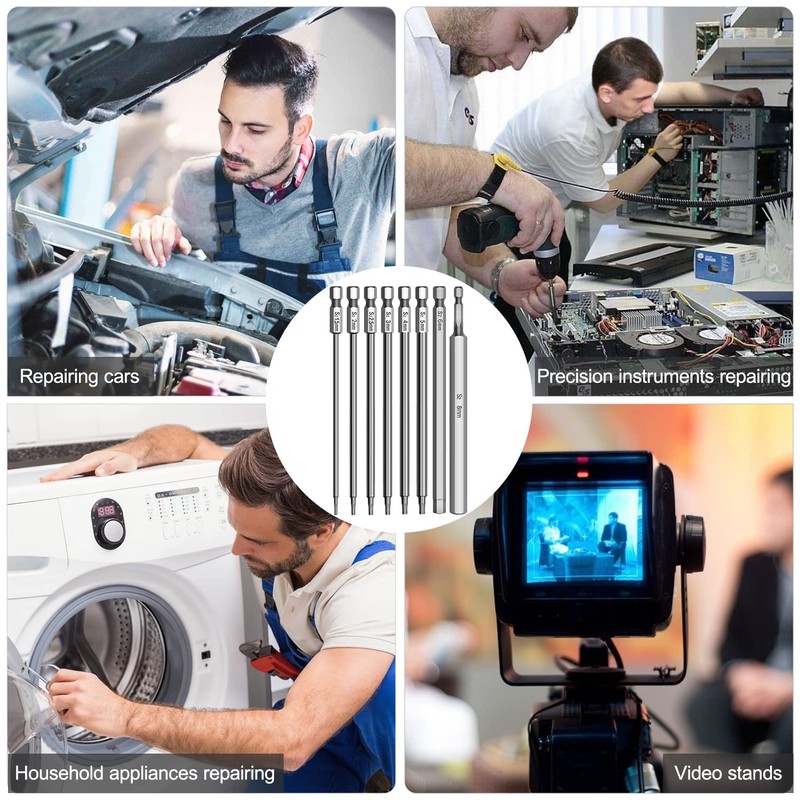 8 Piece Torx Bit Long, 150 mm Bit Set Long,