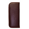 Calabria Slip-In Eye Glasses Case w/Plastic Pocket Clip Faux Leather