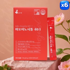 Kim So-hyung's studio [Kim So-hyung] Myo Inositol 40:1 Contains 5g Carob Folic Acid 30 sachets, 6 packs / [김소형] 미오 이노시톨 40:1 5g 캐롭 엽산 함유 30포, 6개