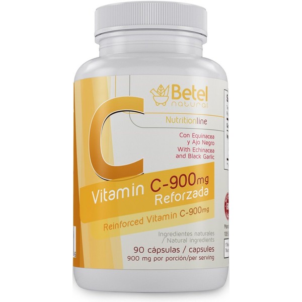 Premium Vitamin C 900 mg Plus Echinacea & Black Garlic by Betel Natural - 90 Cap