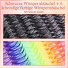 MOTIBACK Coloured Lash Cluster Set, 600 Pieces Colourful & Black