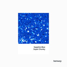 Hemway Eco Friendly Biodegradable Glitter 100 g / 3.5 oz Organic Cosmetic Safe Sparkle Vegan for the Face, Eyeshadow, Body, Hair, Nail and Festival Makeup - 1/8 Inch 0.125 Inch 3 mm - Sapphire Blue