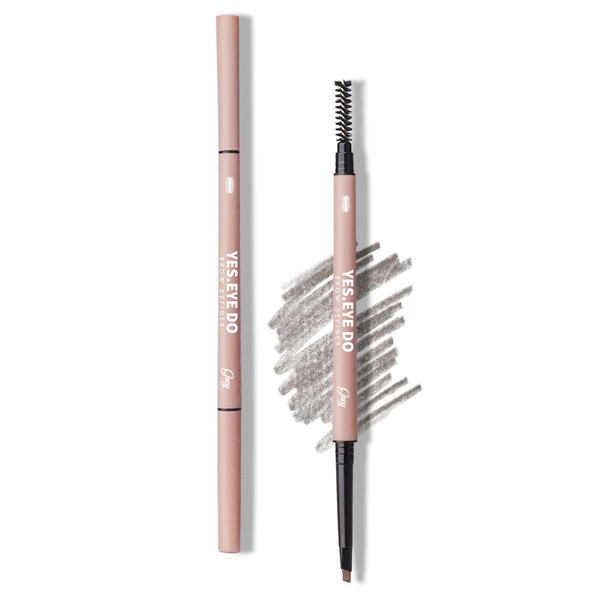 Grey Eyebrow Pencil for Older Women, Dual-Ended Gray Eyebrow Pencil