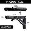 Collapsible Triangle Shelf Bracket Max, 2 Pcs Black Heavy Duty