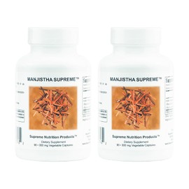 Supreme Nutrition Manjistha Supreme, 90 Pure Indian Madder Root Vegetarian Capsules (Pack of 2)