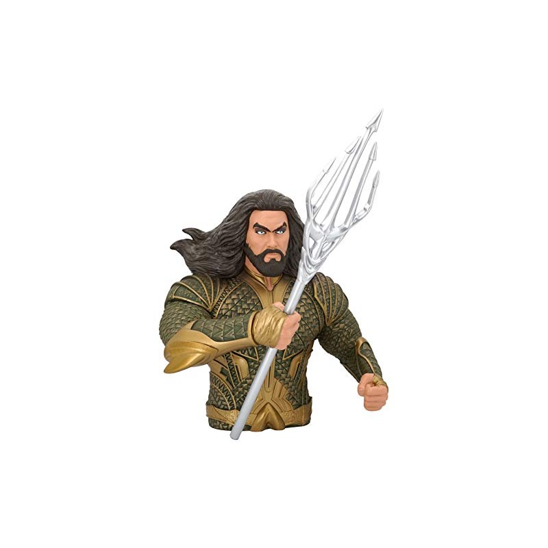 DC Aquaman Bust Bank, 4", Multicolor