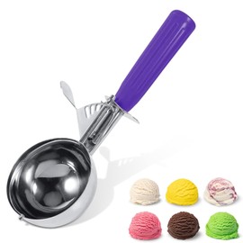 HERCHR Acero Inoxidable Mecánico Cookie Cuchara Melón Balle, Cuchara De Masa Para Galletas, Cuchara De Melón Para Magdalena Helados DIY Excavar Fruta