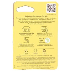Burts Bees, tubo de papel de bálsamo labial de karité de aceite de coco, 0.15 onzas líquidas