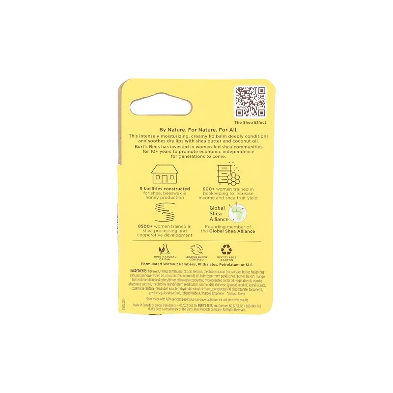 Burts Bees, tubo de papel de bálsamo labial de karité
