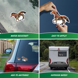 Decalcomania Horse Collage Sticker Car Decals - Set of 2 Stickers for Cars Truck Window - Western Cowboy Stickers