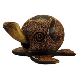 GENUINE COCONUT & WOOD HAWAIIAN HONU TURTLE BOBBLE HEAD DASHBOARD BOBBLE HEAD