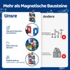 LARCIVELLE BMGENB01D Magnetic Building Blocks with Marble Runs, 60 Pieces,