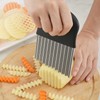 Plastic Stainless Steel Potato Vegetable Slicer, Potato Wavy Blade Chip