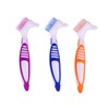 Premium Denture Cleaning Brush Set with Multilayer Bristles and Ergonomic
