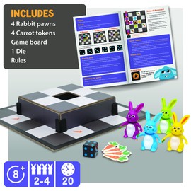 MindWare Stabbits: Strategic Bunny Battle Game – Beware of Backstabbing Rabbits with Lethal Carrots – Fun and Sneaky Board Game for 2-6 Players