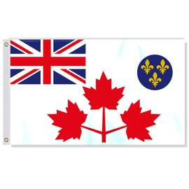 3×5 FT Old Canadian Army (1939–1944) Flag,Large Former Canada Arm Badge Decor,Double Side Digital Printed 150D Polyester Banner with Canvas Header Brass Grommet for Outdoor Indoor Parade Car