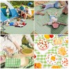 Myluatye Picnic Blanket 150 x 200 cm, Checked Picnic Blanket,