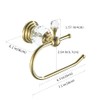 WOLIBEER Polished Gold Toilet Paper Holder, Brass Crystal Tissue Holder