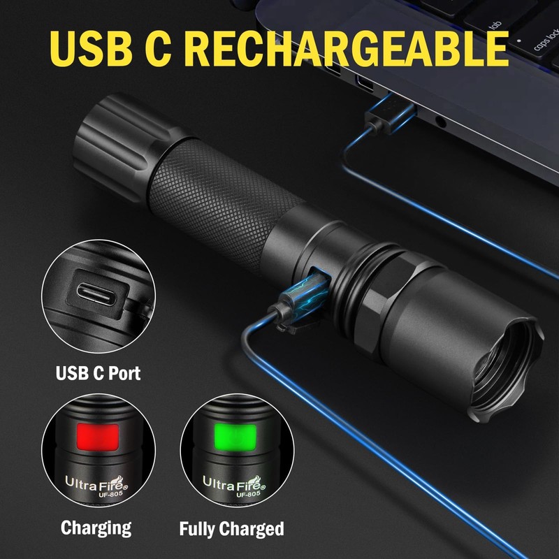 UltraFire 16 Zoll Wiederaufladbare Verkehrszauberstab LED Taschenlampe, 619 Lumen 3