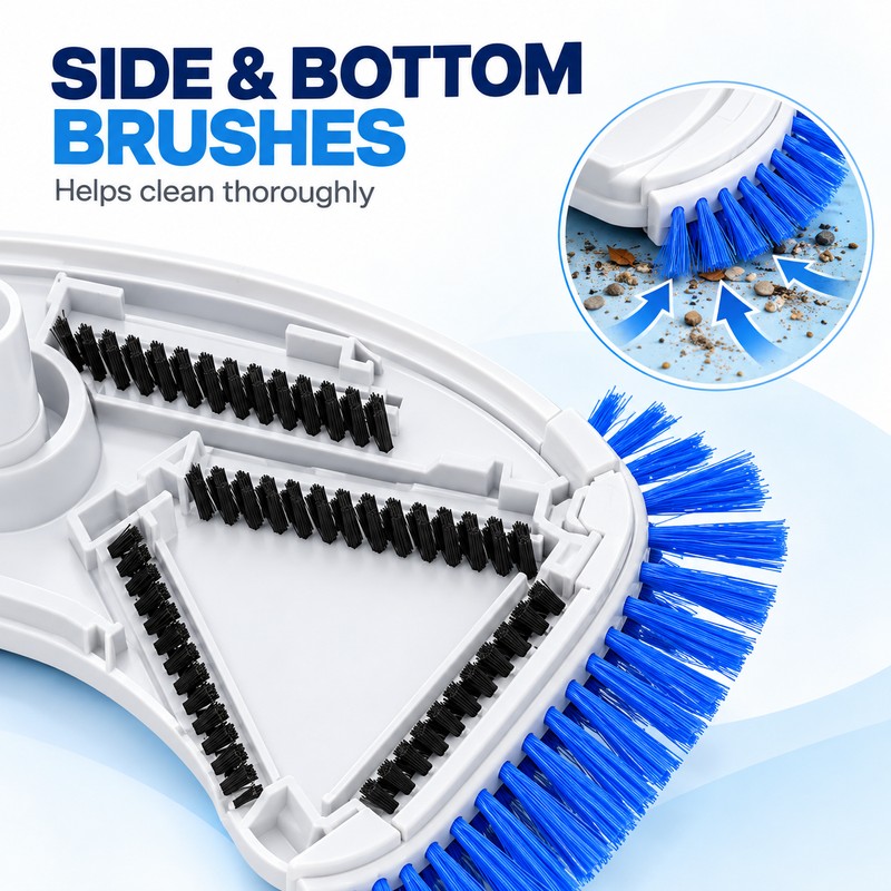 12 Inch Curved Pool Vacuum Head with Side and Bottom