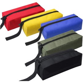 HunterBee 3/5 pack small Tool Organizer bags zipper canvas Pouch screwdriver pencil storage pouches Pockets