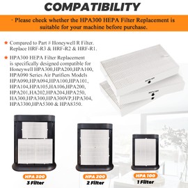 HPA 300 Filter Replacement-HPA300 Air Purifier Filter R Compatible For Honeywell Air Purifier HPA 300 HPA200 HPA090 Series- Replaces HRF-R3 HRF-R2 HRF-R1 6Pack by Blutoget